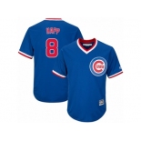 Chicago Cubs #8 Ian Happ Replica Royal Blue Cooperstown Cool Base MLB Jersey