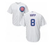 Chicago Cubs #8 Ian Happ Replica White Home Cool Base MLB Jersey