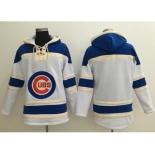 Chicago Cubs Blank White Sawyer Hooded Sweatshirt Baseball Hoodie