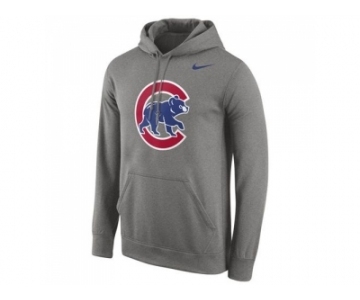 Chicago Cubs Nike Logo Performance Pullover Gray MLB Hoodie