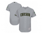 Men 2017 Memorial Day Chicago Cubs Gray Flex Base Team Jersey