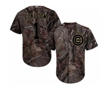 Men Chicago Cubs #1 Kosuke Fukudome Camo Realtree Collection Cool Base Stitched MLB Jersey