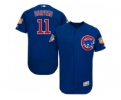 Men Chicago Cubs #11 Yu Darvish Blue Flexbase Authentic Collection Stitched MLB Jersey