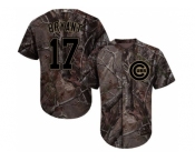 Men Chicago Cubs #17 Kris Bryant Camo Realtree Collection Cool Base Stitched MLB Jersey