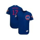 Men Chicago Cubs #17 Kris Bryant Majestic Royal 2018 Spring Training Flex Base Player Jersey