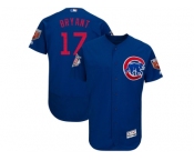 Men Chicago Cubs #17 Kris Bryant Majestic Royal 2018 Spring Training Flex Base Player Jersey