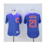 Men Chicago Cubs #21 Sammy Sosa Majestic blue Flexbase Authentic Collection Player Jersey