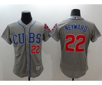 Men Chicago Cubs #22 Jason Heyward Majestic grey Flexbase Authentic Collection Player Jersey