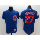 Men Chicago Cubs #27 Addison Russell Majestic blue Flexbase Authentic Collection Player Jersey