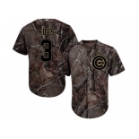 Men Chicago Cubs #3 David Ross Camo Realtree Collection Cool Base Stitched MLB Jersey