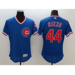 Men Chicago Cubs #44 Anthony Rizzo Majestic blue Flexbase Authentic Cooperstown Player Jersey