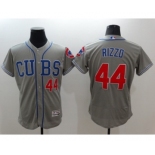 Men Chicago Cubs #44 Anthony Rizzo Majestic grey Flexbase Authentic Collection Player Jersey