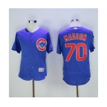 Men Chicago Cubs #70 Joe Maddon Majestic Blue Flexbase Authentic Collection Player Jersey