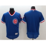 Men Chicago Cubs Blank Majestic Blue Flexbase Authentic Cooperstown Jersey