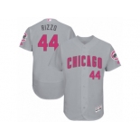 Men Mother's Day Chicago Cubs #44 Anthony Rizzo Gray Jersey