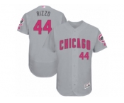 Men Mother's Day Chicago Cubs #44 Anthony Rizzo Gray Jersey