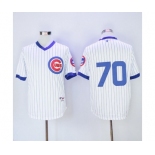 Men's 1980 Chicago Cubs #70 Joe Maddon Mitchell & Ness White Authentic Throwback Jersey