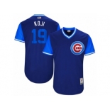 Men's 2017 Little League World Series Cubs #19 Koji Uehara Koji Royal Jersey