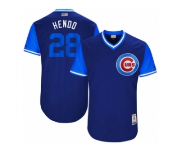 Men's 2017 Little League World Series Cubs #28 Kyle Hendricks Hendo Royal Jersey