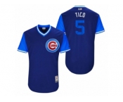 Men's 2017 Little League World Series Cubs Albert Almora #5 Tico Royal Jersey