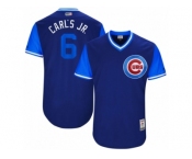 Men's 2017 Little League World Series Cubs Carl Edwards Jr. #6 Carls Jr. Royal Jersey