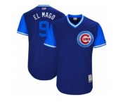 Men's 2017 Little League World Series Cubs Javier Baez #9 El Mago Royal Jersey