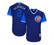 Men's 2017 Little League World Series Cubs Tommy La Stella #2 La Stella Royal Jersey