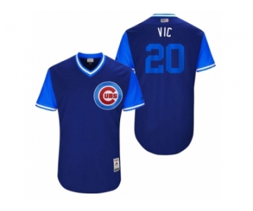 Men's 2017 Little League World Series Cubs Victor Caratini #20 Vic Royal Jersey