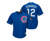 Men's Chicago Cubs #12 Kyle Schwarber 2017 Spring Training Cool Base Stitched MLB Jersey