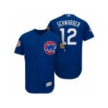 Men's Chicago Cubs #12 Kyle Schwarber 2017 Spring Training Flex Base Authentic Collection Stitched Baseball Jersey