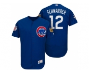 Men's Chicago Cubs #12 Kyle Schwarber 2017 Spring Training Flex Base Authentic Collection Stitched Baseball Jersey