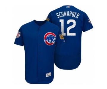 Men's Chicago Cubs #12 Kyle Schwarber 2017 Spring Training Flex Base Authentic Collection Stitched Baseball Jersey