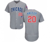 Men's Chicago Cubs #20 Brandon Kintzler Grey Road Flex Base Authentic Collection Baseball Jersey