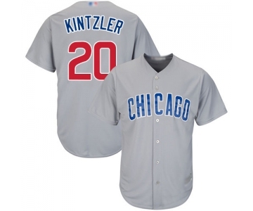 Men's Chicago Cubs #20 Brandon Kintzler Replica Grey Road Cool Base Baseball Jersey