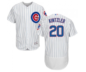 Men's Chicago Cubs #20 Brandon Kintzler White Home Flex Base Authentic Collection Baseball Jersey