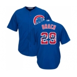 Men's Chicago Cubs #29 Brad Brach Authentic Royal Blue Team Logo Fashion Cool Base Baseball Jersey