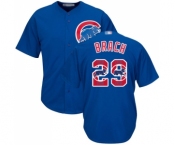 Men's Chicago Cubs #29 Brad Brach Authentic Royal Blue Team Logo Fashion Cool Base Baseball Jersey