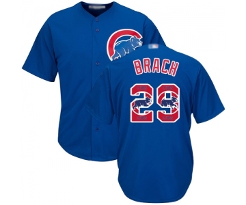 Men's Chicago Cubs #29 Brad Brach Authentic Royal Blue Team Logo Fashion Cool Base Baseball Jersey