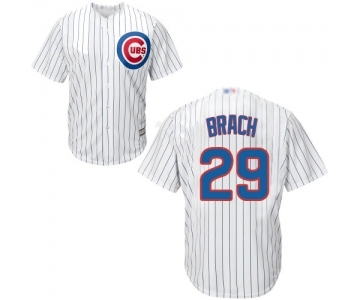 Men's Chicago Cubs #29 Brad Brach Replica White Home Cool Base Baseball Jersey