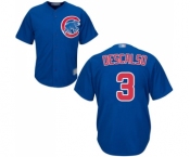 Men's Chicago Cubs #3 Daniel Descalso Replica Royal Blue Alternate Cool Base Baseball Jersey