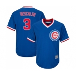 Men's Chicago Cubs #3 Daniel Descalso Replica Royal Blue Cooperstown Cool Base Baseball Jersey