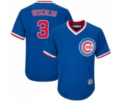 Men's Chicago Cubs #3 Daniel Descalso Replica Royal Blue Cooperstown Cool Base Baseball Jersey