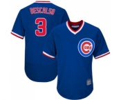 Men's Chicago Cubs #3 Daniel Descalso Royal Blue Cooperstown Flexbase Authentic Collection Baseball Jersey