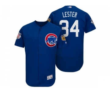 Men's Chicago Cubs #34 Jon Lester 2017 Spring Training Flex Base Authentic Collection Stitched Baseball Jersey