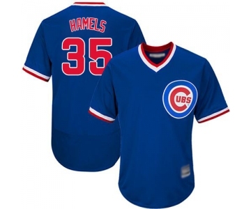 Men's Chicago Cubs #35 Cole Hamels Royal Blue Cooperstown Flexbase Authentic Collection Baseball Jersey