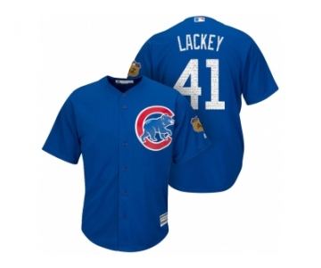 Men's Chicago Cubs #41 John Lackey 2017 Spring Training Cool Base Stitched MLB Jersey