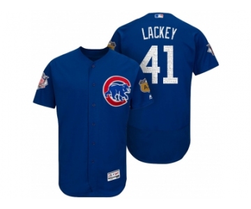 Men's Chicago Cubs #41 John Lackey 2017 Spring Training Flex Base Authentic Collection Stitched Baseball Jersey