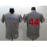 Men's Chicago Cubs #44 Anthony Rizzo Majestic Gray Flexbase Authentic Collection Player Jersey