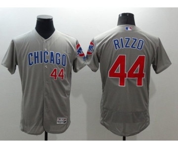 Men's Chicago Cubs #44 Anthony Rizzo Majestic Gray Flexbase Authentic Collection Player Jersey