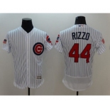 Men's Chicago Cubs #44 Anthony Rizzo Majestic White Fashion Stars & Stripes Cool Base Player Jersey